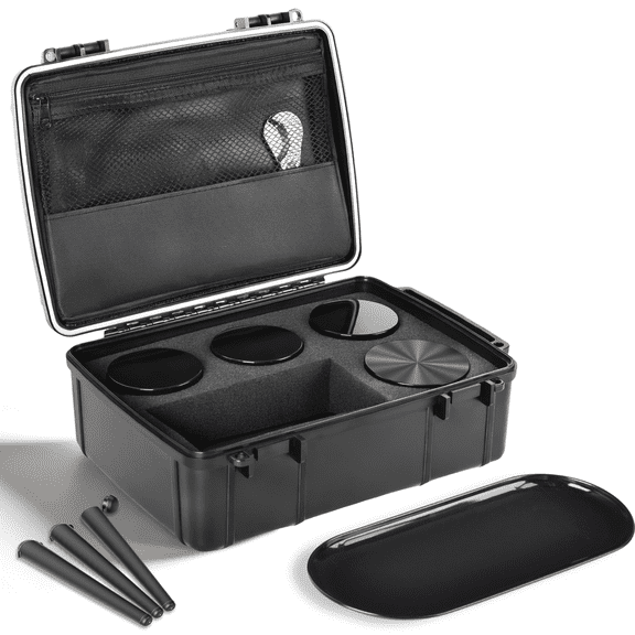 Anverion Large Waterproof ABS Hard Case with Removable Divider Tray, IP67 Airtight Seal, Impact-Resistant Storage for Tools, Electronics & Outdoor Gear