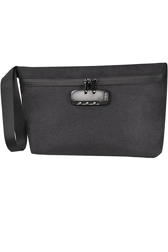 Smell Proof Bags with Combination Lock,Lined Odor Proof Stash Bag Case Container for Travel Storage (11.8"x7.88",black)