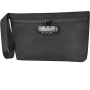 Smell Proof Bags with Combination Lock,Lined Odor Proof Stash Bag Case Container for Travel Storage 11.8"x7.88",black