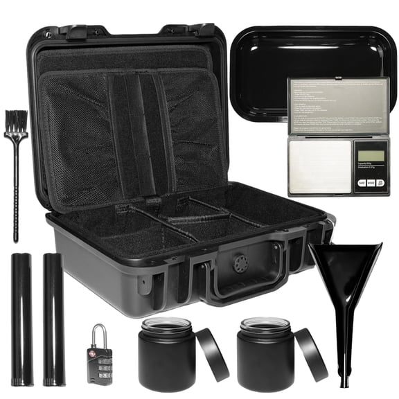 Steauty Smell Proof Lock Box, Portable Airtight Storage Container with Combination Lock, Carbon Lined for Home, Travel, Camping