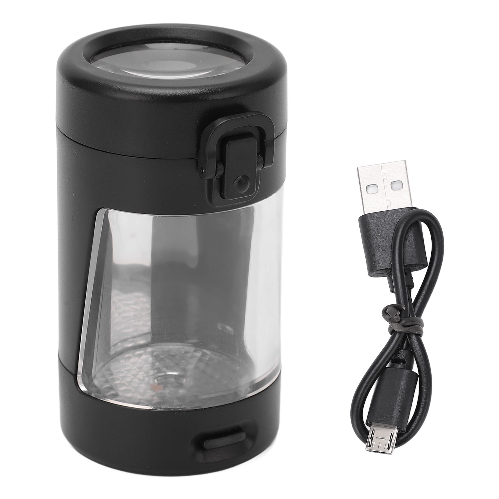 Smell Proof Container Black Portable Mini Spice Luminous Transparent Odor Proof Storage Box Jar