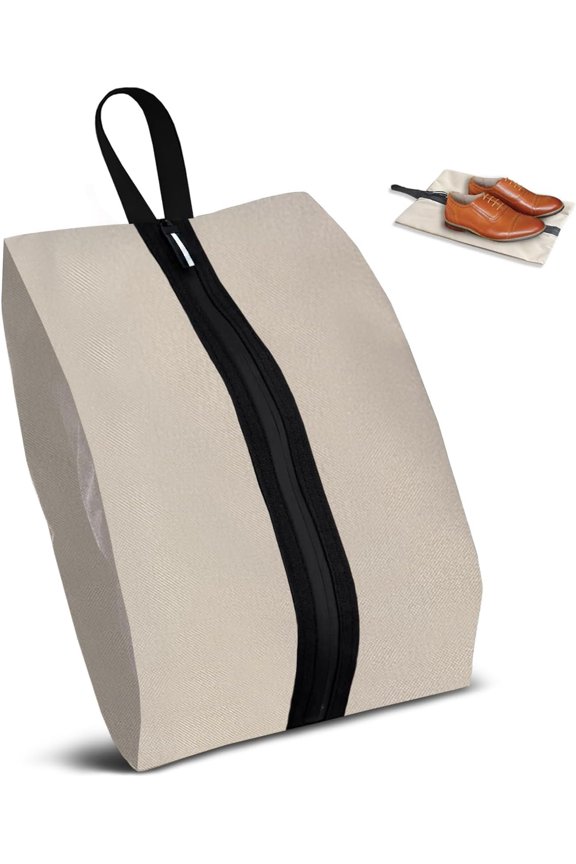 Smell Proof Shoe Bag for Travel Water-Resistant Lightweight Golf Soccer Shoe Storage Organizer Pouch with Zipper for Gym Travel Work Men and Women(, 1-Pack)