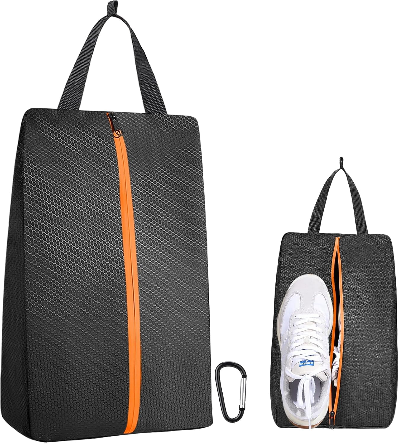 Smell Proof Shoe Cleat Bag, Waterproof Golf Shoes Bag with Zipper and Handle for Packing in Suitcase, Sport Shoes Storage Bags for Travel, Running, Gym, Soccer, Car Shoe Organizer