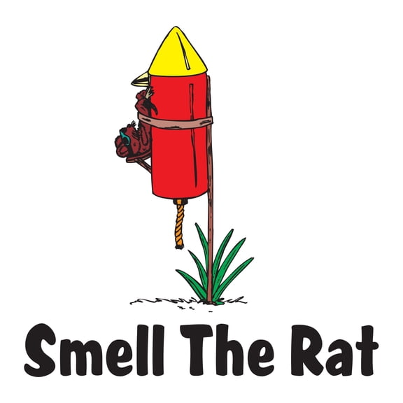 Smell the Rat Funny Lettering Wall decorWall Decal Decoration Smell the Rat Adventurous Space Cartoon Space Decorating Ideas for Child's Bedroom Size: 10 In(W) x 10 In(H)