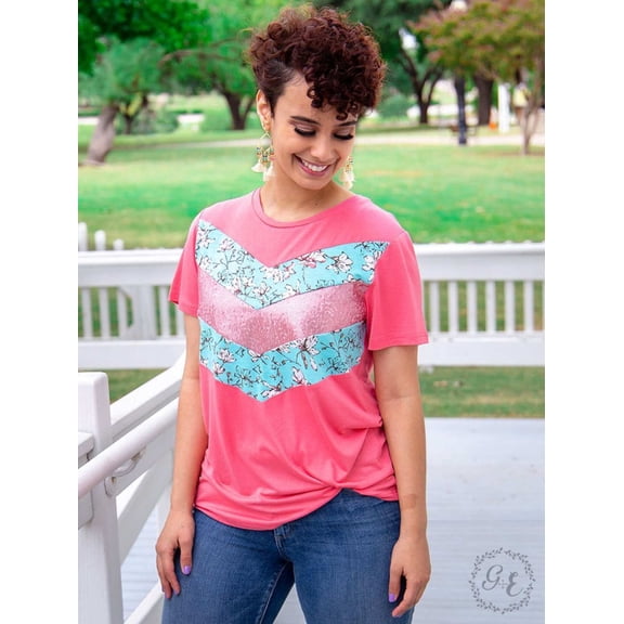 Smell The Coral Flowers Spring Day Top