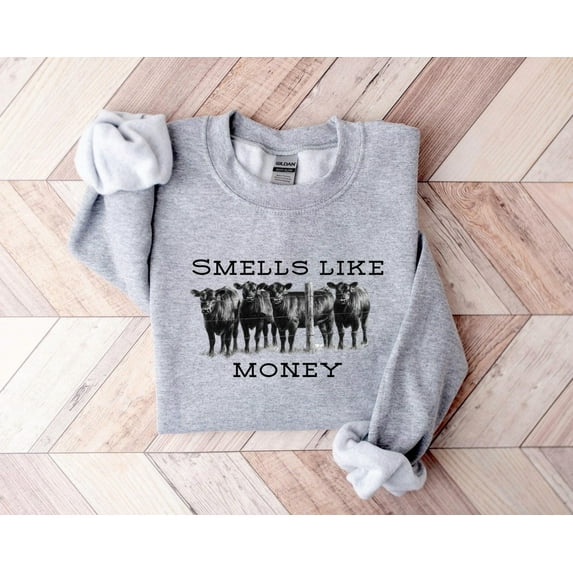 Smells Like Cattle Sweatshirt, Western Cow Shirt, Cattle Sweatshirt, Black Angus Cows, Heifer Shirts, Cow Lover for Her, Farm Lover All Size S-5Xl
