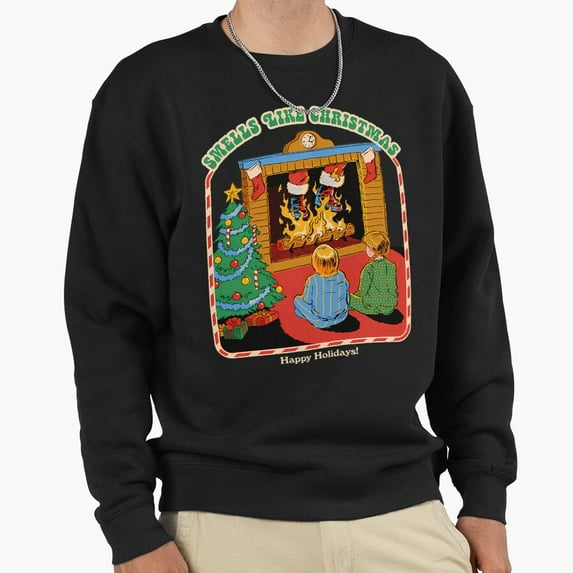 Smells Like Christmas Unisex Sweatshirt Funny Retro Vintage Holiday Graphic Aesthetic - USA Printed G10678, Up to Size 5XL