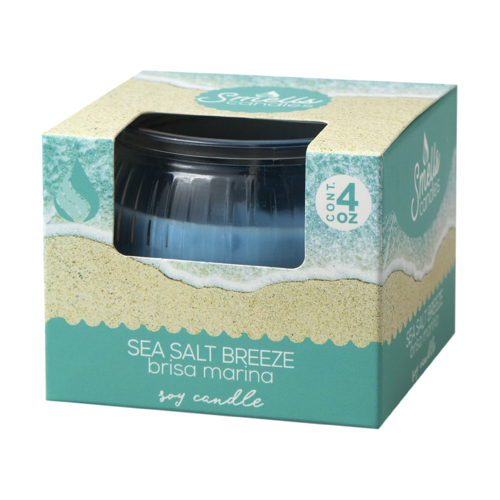 Smells Sea Salt Breeze Single Wick Scented Candle, 4 oz