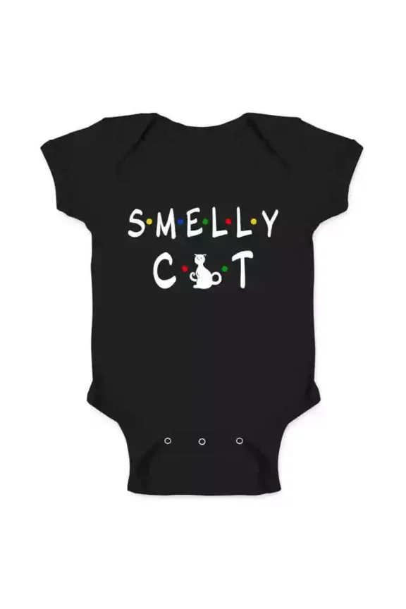 Smelly Cat Funny Retro 90S Baby Bodysuit Cute Baby Onesie, BABY BODYSUIT LAT 4424
