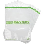 Smelly Proof Durable 5-Pack XXL 2-Gallon Ziplock Bags, Clear, 5-Piece