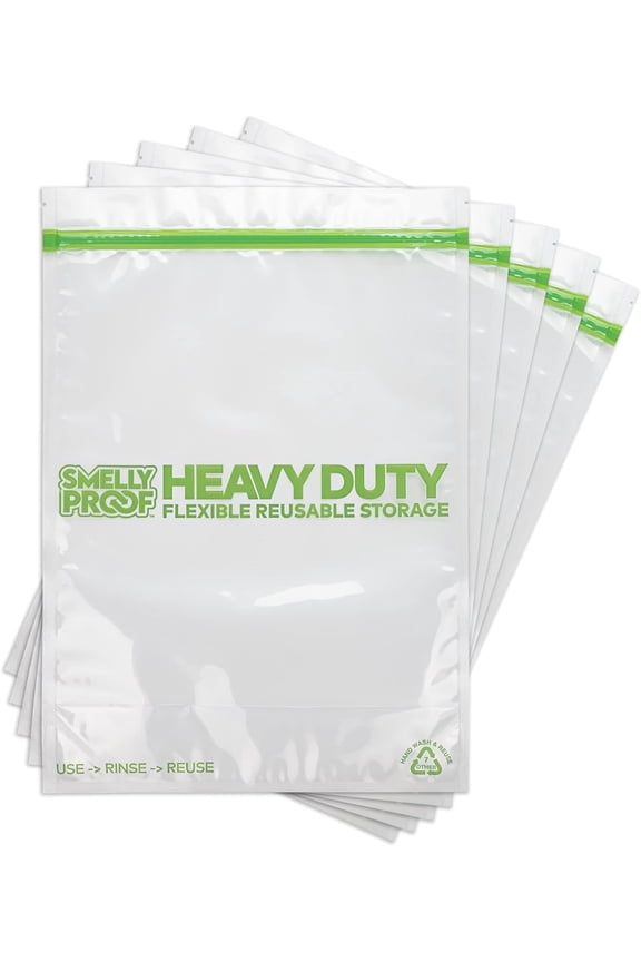 Durable 5-Pack XXL 2-Gallon Ziplock Bags, Clear, 5-Piece