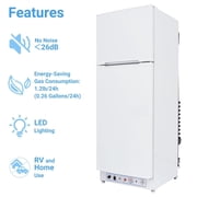 Smeta 9.3 Cu ft Gas Propane Refrigerator Freezer RV Fridge off-grid 110V / Lpg Silent