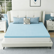 Beddle 2,3,4 inches Mattress Topper, Twin Size Cooling Gel-Infused Memory Foam Mattress Topper-4 inches