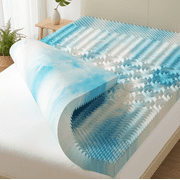 Beddle 2 Inch 5-Zoned Memory Foam Twin Size Mattress Topper with Infusion Breathable Gel Layer