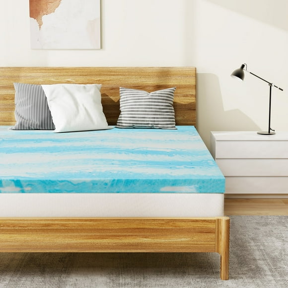 Smiaoer 2 inches Mattress Topper,King Size Cooling Memory Foam Mattress Topper