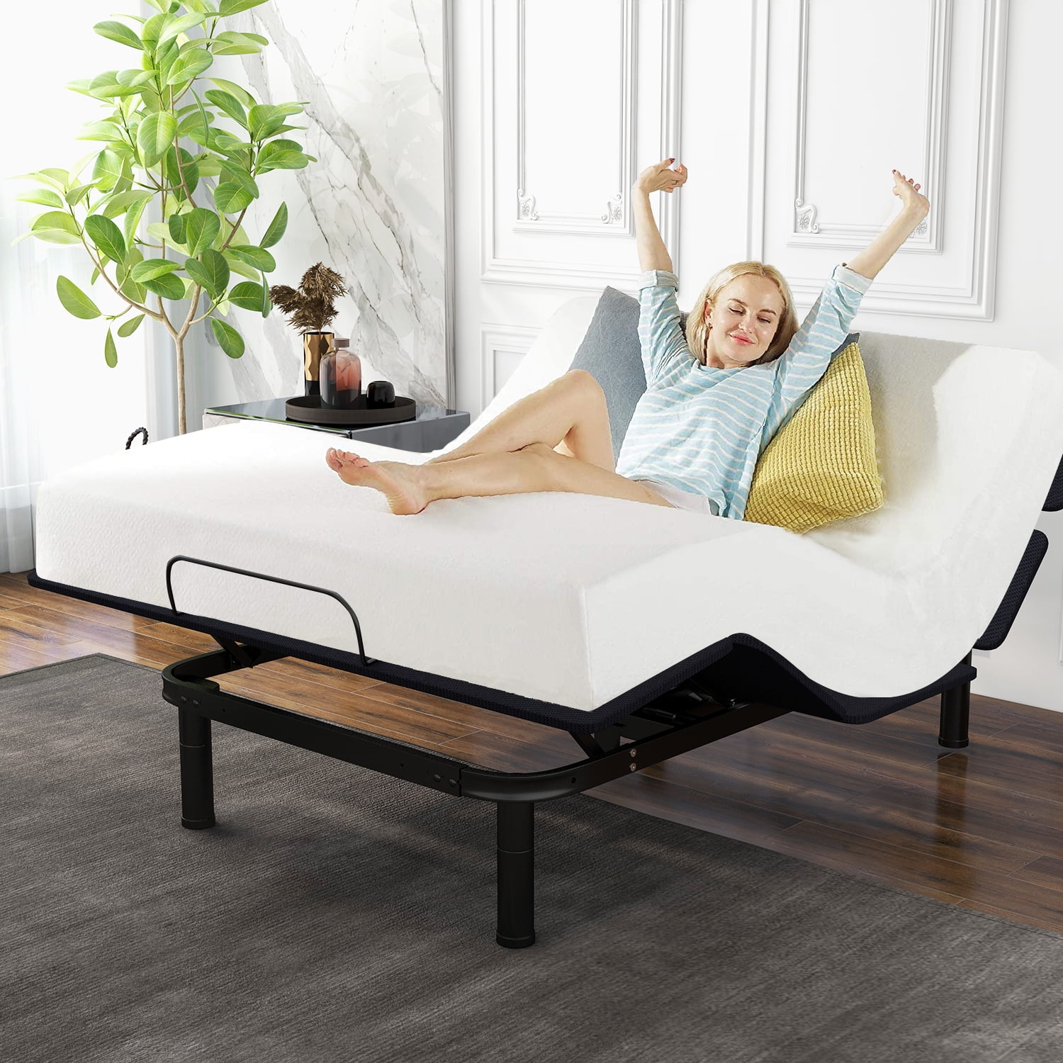 Smiaoer Adjustable Bed Base Frame Smart Electric Beds Foundation