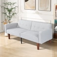 thumbnail image 1 of Smiaoer Convertible Futon Sofa Bed and Couch Sleeper, Gray, 1 of 7