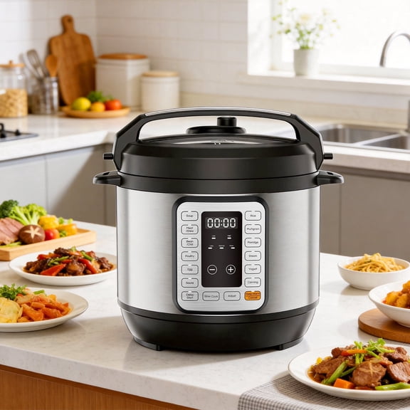 Beddle Electric Pressure Cooker 6 Quart Instant Cooker Multi-Function Rice Cooker, Slow Cooker, Steamer & Stainless Steel Pot