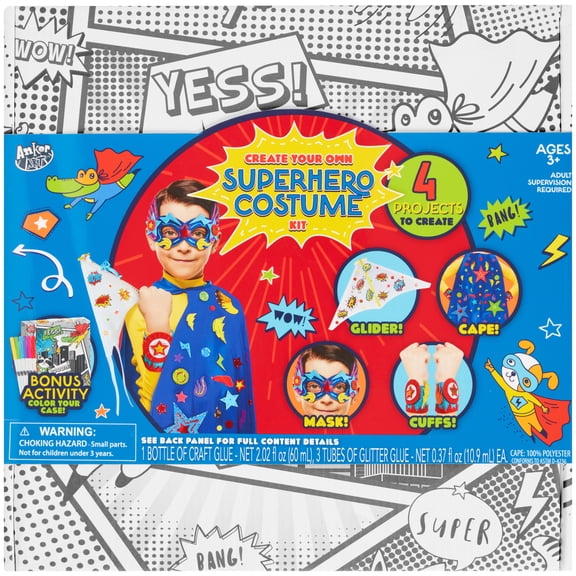 Smibo Anker Art Crate Your Own Superhero Costume Kit, Child ages 3 years and older