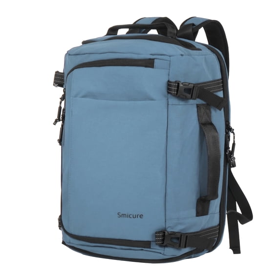 Smicure Travel carry on Backpack Laptop 17.5 Inch Business Anti Theft Slim Sturdy College School Computer Bag.(Light Blue)