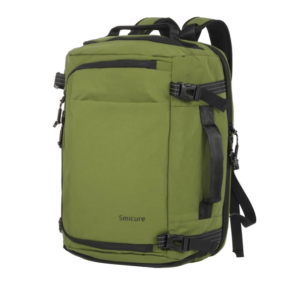 Smicure Travel carry on Backpack Laptop Business 17.5 Inch Business Anti Theft Slim Sturdy College School Computer Bag.(Dark Green)