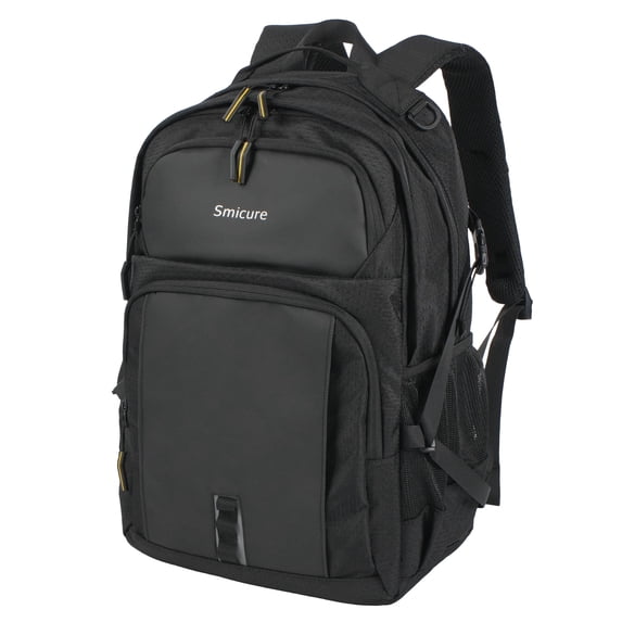 Smicure Travel carry on Backpack Laptop Business 18 Inch Business Anti Theft Slim Sturdy College School Computer Bag.Black