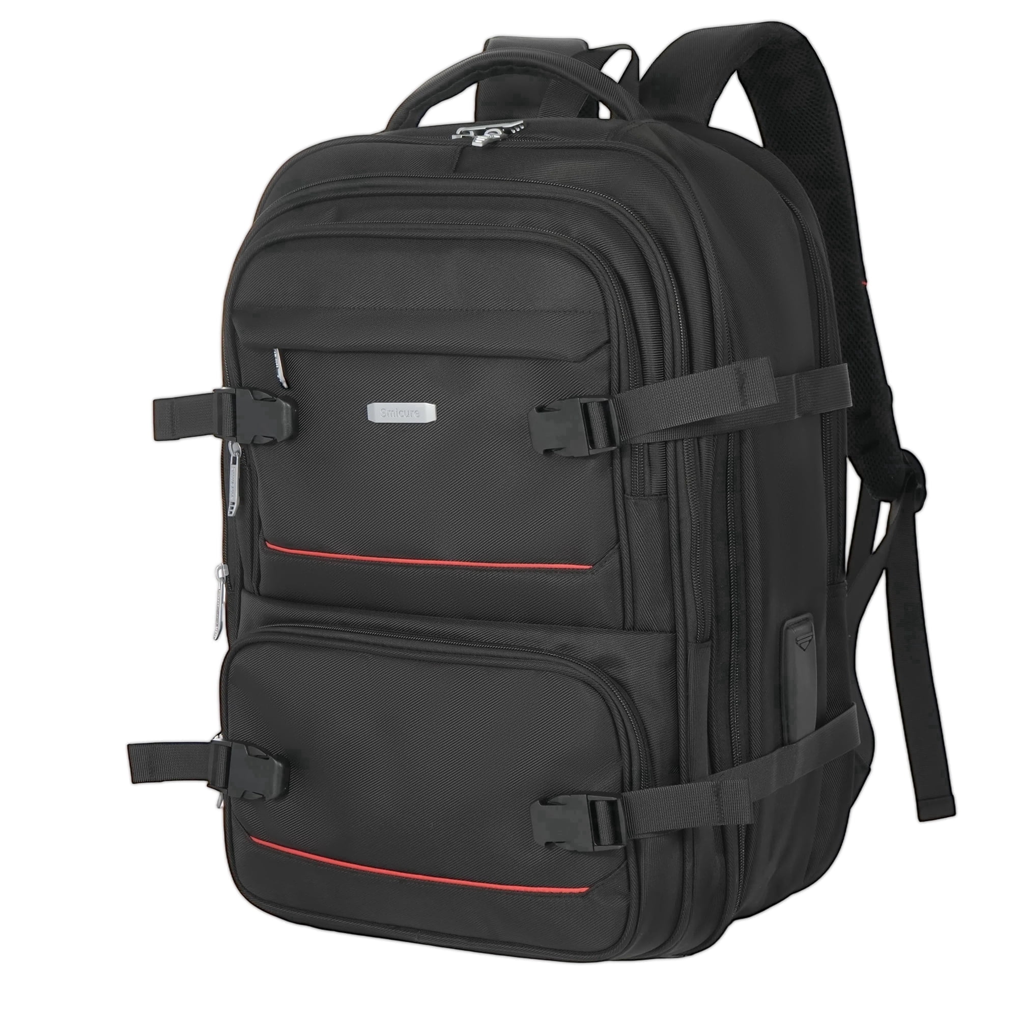 antitheft backpack for traveling Geometric Anti-theft Travel Color:GREY_CHAR personal-item Komeri Computer Backpack American Theft Getaway Backpack takes