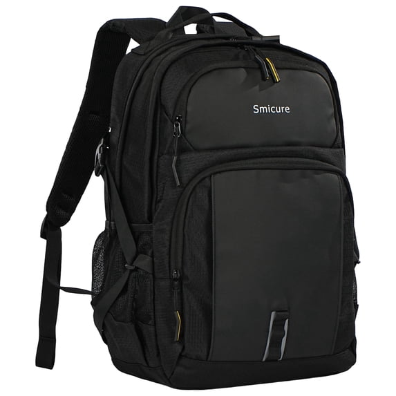 Smicure Travel carry on Backpack Laptop Business 18 Inch Business Anti Theft Slim Sturdy College School Computer Bag.Black