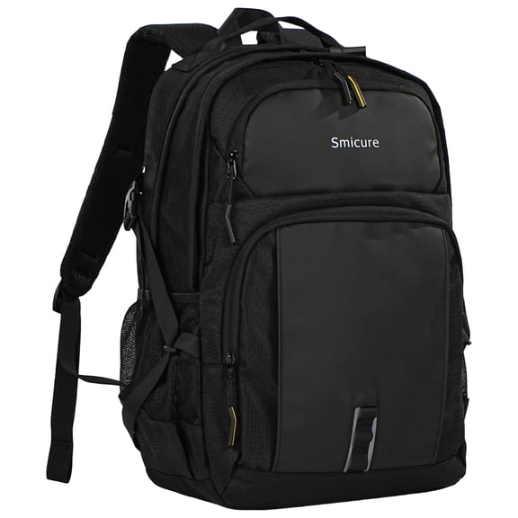 Smicure Travel carry on Backpack Laptop Business 18 Inch Business Anti Theft Slim Sturdy College School Computer Bag.Black