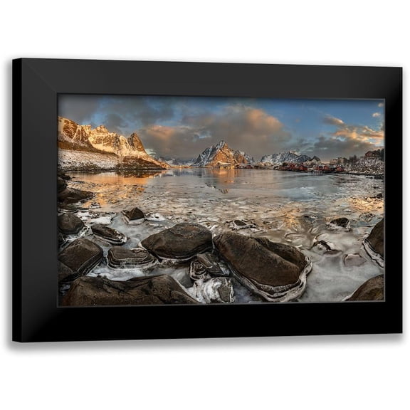 Smid Master, Jan 14x10 Black Modern Framed Museum Art Print Titled - Frozen Reine