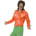 thumbnail image 1 of Smiffy's Costumes Men's 60s 70s Groovy Dude Orange Disco Shirt Costume Medium 38-40, 1 of 2