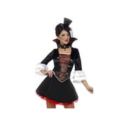 Forum Novelties Child's Gothic Vampiress Halloween Costume - Red & Black Dress With Collar