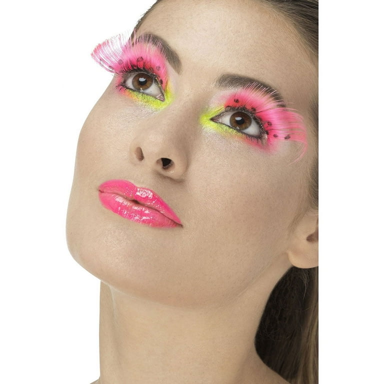80s Party Eyelashes Adult Neonpink 80s Party Eyelashes Adult Neonpink