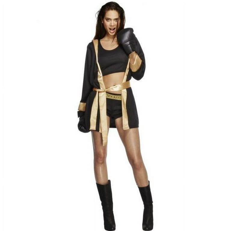 Fever Knockout Costume Adult Black Gold Fever Knockout Costume Adult Black Gold