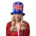 thumbnail image 1 of Smiffys 42295 Deluxe Union Jack Top Hat, Unisex Adult, Red, Blue & White, One Size, 1 of 1