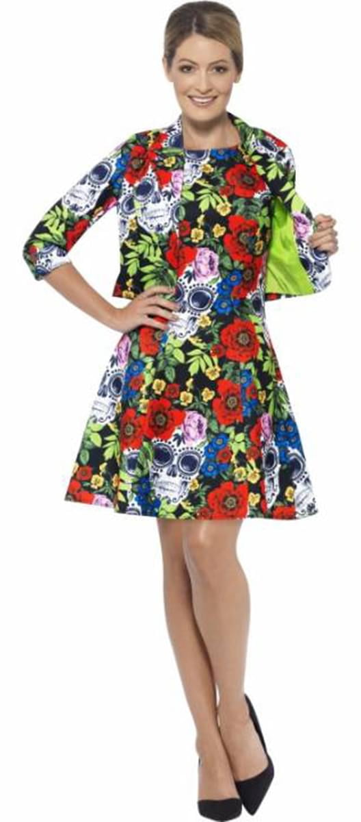 Chapeau Haut De Forme Day Of The Dead Smiffys - Accessoire Déguisement Adulte