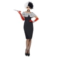 thumbnail image 1 of Smiffys Evil Madame Fancy-Dress Themed Parties Costume with Cruella de Vil Character for Adult, 1 of 3