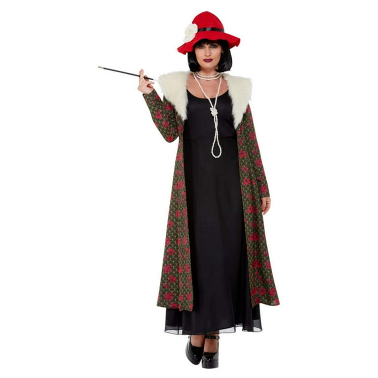 Smiffys Flapper Costume, Women's 1920s Gangster Style, Halloween