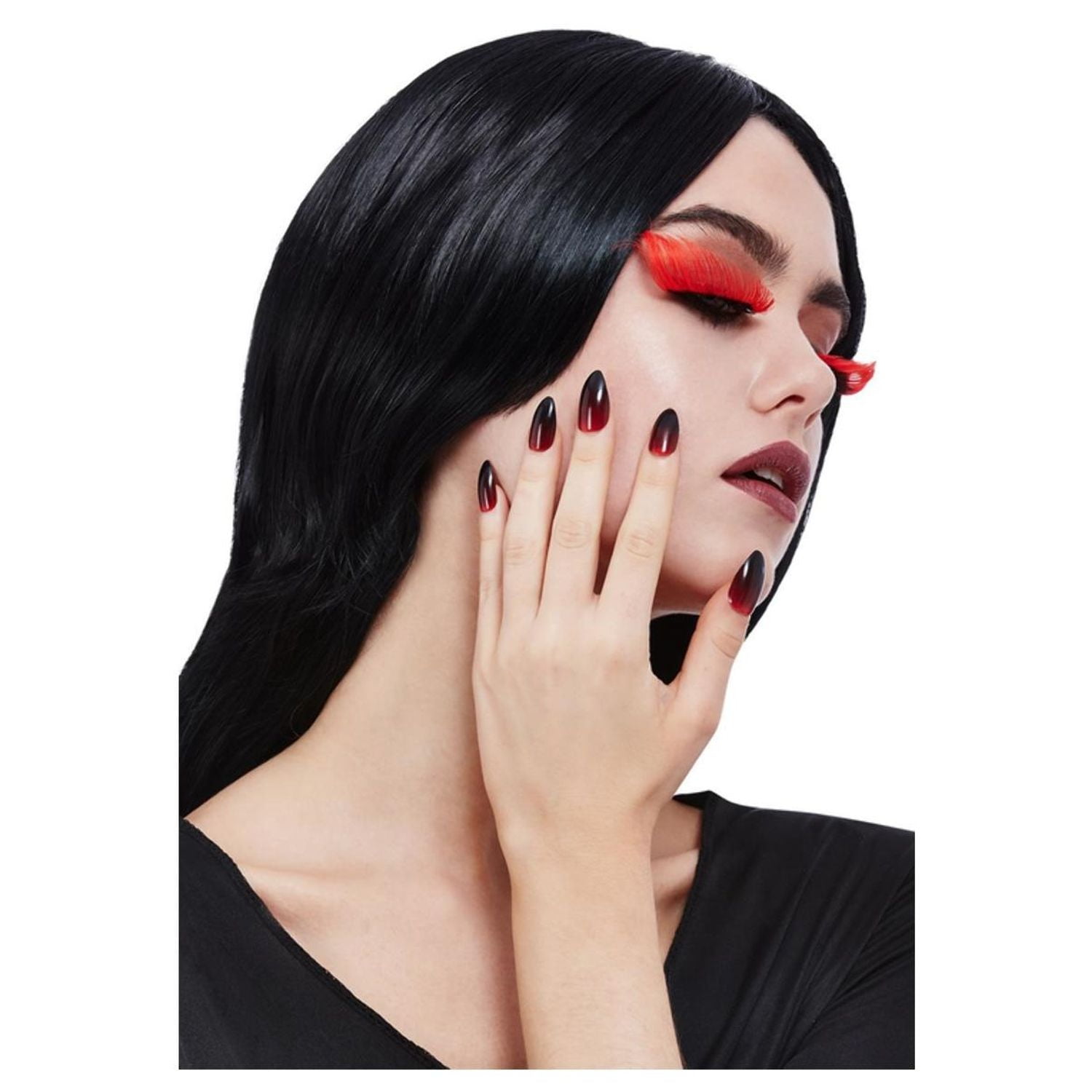 Smiffys Makeup FX Gothic Eyelash & Nail Set Smiffys Makeup FX Gothic Eyelash & Nail Set