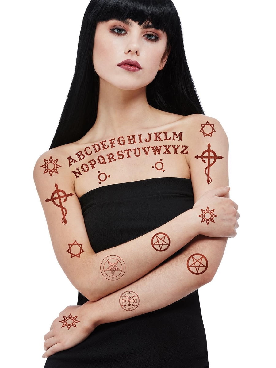 Smiffys Makeup FX Satanic Tattoo Transfers Smiffys Makeup FX Satanic Tattoo Transfers