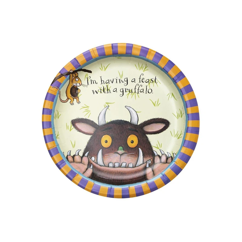 The Gruffalo Tableware Party Plates x8 Child Multi Brown Green Orange Purple main image 1