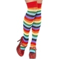 thumbnail image 1 of Smiffys Unisex Adult Rainbow Socks, Striped Clown Socks, One Size, Long, 1 of 1
