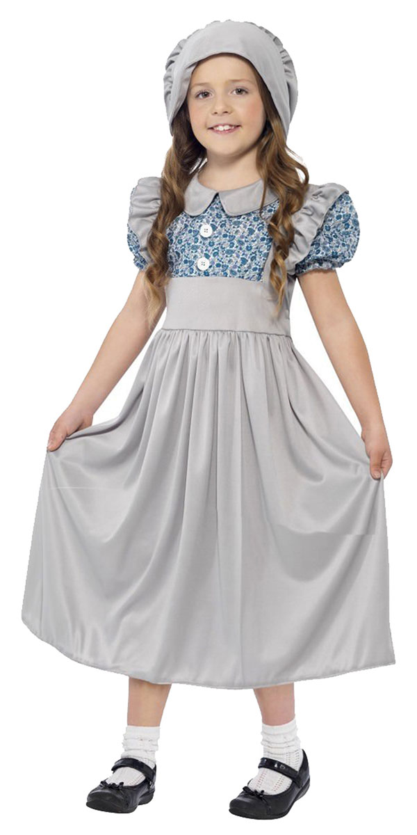 Smiffys Singendes Waisenkostüm Für Mädchen | Größe 4-6 Jahre | Inkl. Kleid & Perücke | Theater & Karneval Kostüm