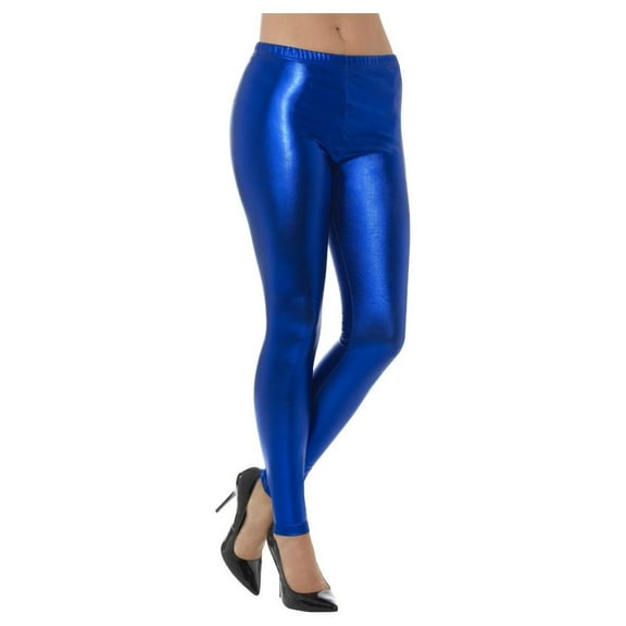 Smiffys Womens 80s Disco Metallic Leggings