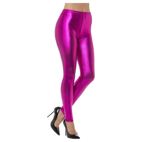 Smiffys Womens 80s Disco Metallic Leggings