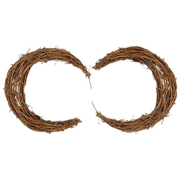 Smilax Glabra Rattan Christmas Rings Fake Flowers Wreath Garland Vine Branch 2 Pcs