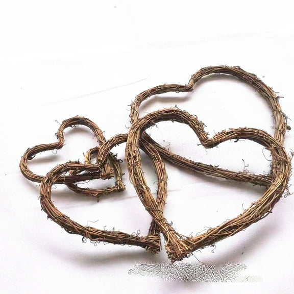 Smilax Glabra Vine Circle Heart Shaped Wreath Wedding Wreath Dry Branch Kindergarten Environment Decoration Wall Hanging Vine Ring Photography Prop