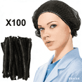 thumbnail image 1 of Smilco Disposable Hair Nets, Unisex Bouffant Caps, 11.28in Diameter, 100pcs, 1 of 7