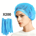thumbnail image 1 of Smilco Unisex Disposable Bouffant Caps Hair Nets, 1 of 7