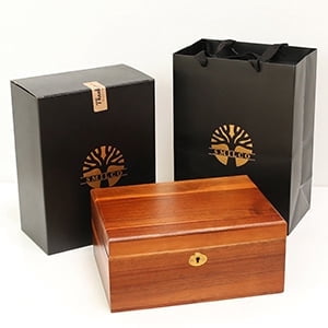 Smilco Wooden Storage Box with Hinged Lid